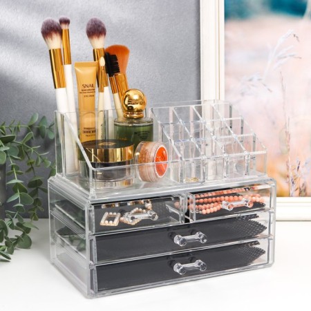 Organizer Casket Plastic 4 Transparent boxes 18.5x14.5x24 cm-7