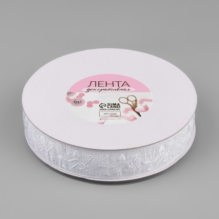Decorative tape "Bant", 25 mm, 23 ± 1 m, white color No. 5-1