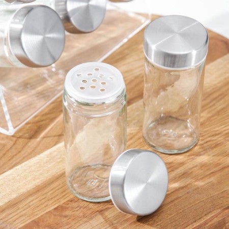 Set for glass spices on the high-tech stand, 19 × 16 cm, 90 ml, 4 × 9.5 cm, 9 pcs-2