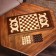 Handmade backgammon "Flying Eagle", 60x30 cm, with a chess field, a walnut array, Armenia