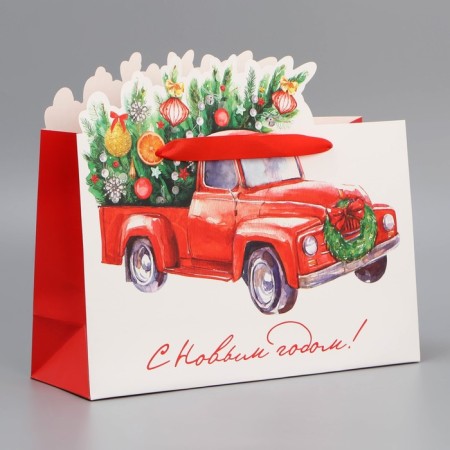 Gift package "I hurry to you", 30 x 25 x 10 cm, new year-1