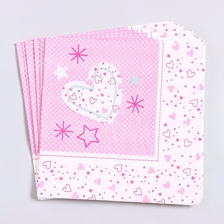 Paper napkins "Magic hearts", 33x33 cm, set 20 pcs