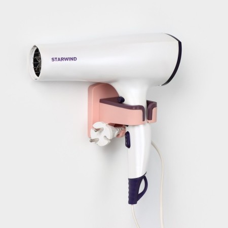 Holder for a hairdryer 9 × 9 × 10 cm, pink color