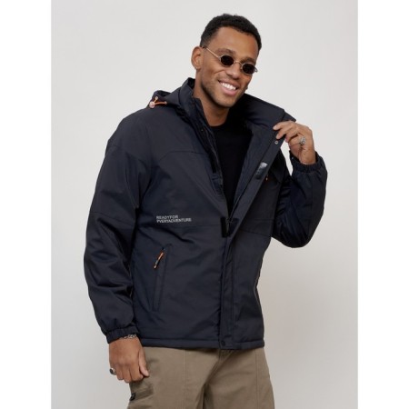 Sports male jacket, size 54, dark blue color-3