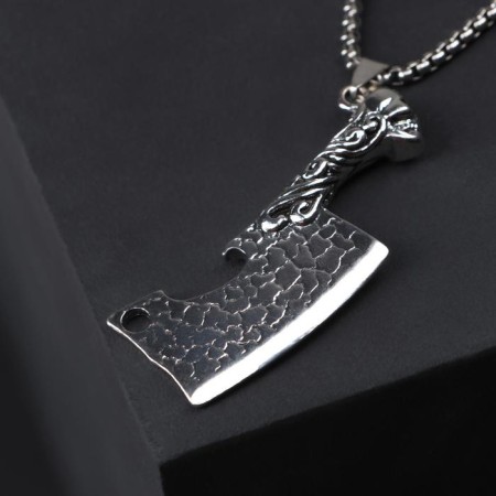 Pompeii-pompolet pendant, color in black silver, 70 cm