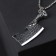 Pompeii-pompolet pendant, color in black silver, 70 cm