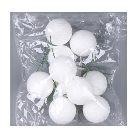 Figure for crafts and decor on the “ball” wire, set of 10 pcs., Size 1 pc. - 4 × 11 cm, white color-2