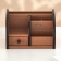 Organizer 5 sections, 1 sliding box, a series of ash shimo dark with Kant Dark, 14*21cm