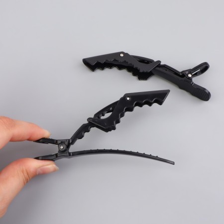 Set of hair clamps, 11.5 cm, 2 pcs, black color-2