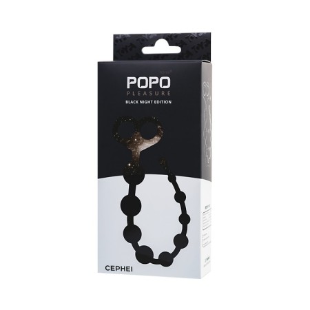 Anal beads Toyfa Popo Pleasure cephei, silicone, black, 33.5 cm, D 2.4 cm-6