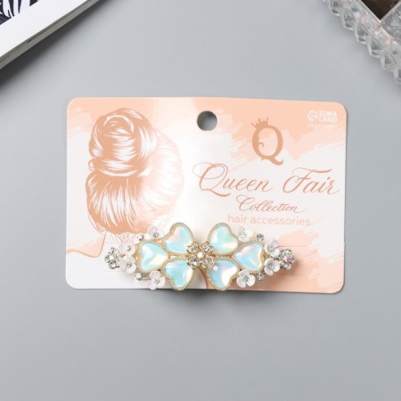 Clothing machine for hair "Rosemary Elites" Flower, 6.5 cm, gold-2