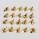 Bell for needlework, set of 20 pcs., Size 1 pc. - 0.8 cm, gold color