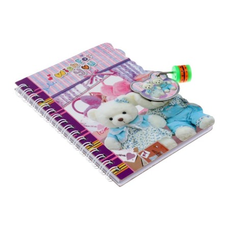 Notebook in a gift box, on a lock, A6, 50 sheets, line "Bear", mix-2