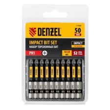 A set of torsion Denzel 11688, laser processing of a slot, PH1 x 50 mm, steel S2, 10 pcs.