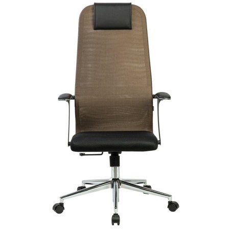 A chair for the head of Brabix Premium Ultimate EX-801 Chrome, X2 mesh, black/brown-2