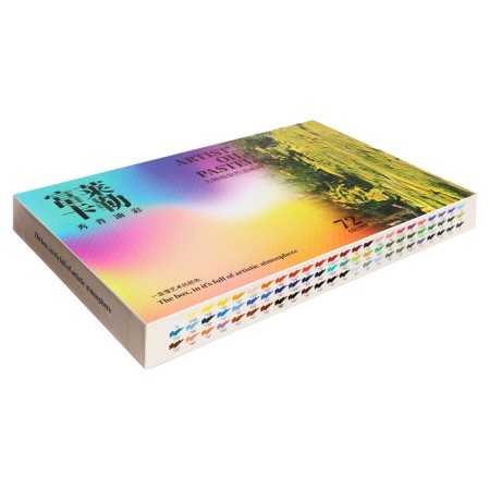 Oil pastel, in a paper holder, in a cardboard box, 72 colors-1