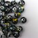Beads for creativity plastic "Marble. Black" d = 0.8 cm set 20 g