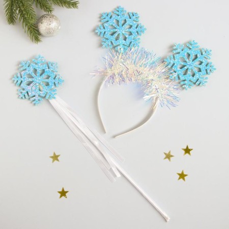 Carnival set "Snowflake", 2 objects: rin, rod