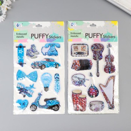 Plastic pouring sticker "Pictures" mix 28.5x15.5 cm-1