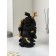 Figure "Necke", Polystone, 40 cm, black matte color