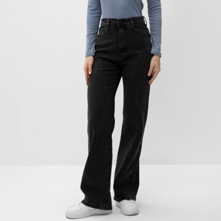 Jeans insulated female, gray color, size 26 (42)