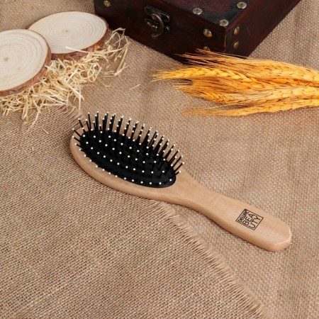 Massage comb, 5.8 × 21.5 cm, color "light wood"