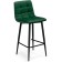 Baric stool for metal/velor, black/green 43x42x93 cm