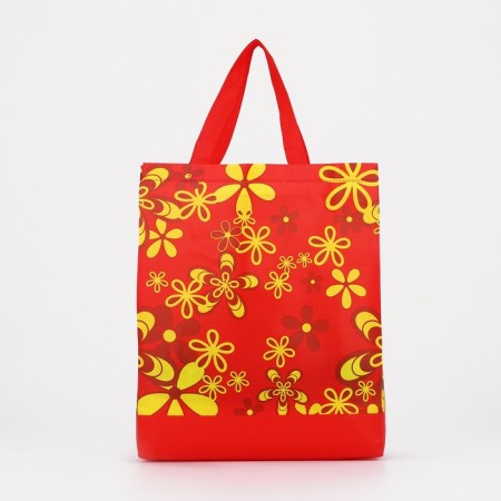 Household bag without fastening, red color-1