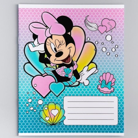 Notebook in a cage 12 sheets, 5 types of mix, cover coated cardboard, Minnie Mouse-5