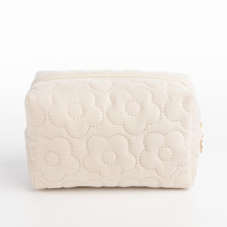 Cosmetic bag with zipper, dairy color-1