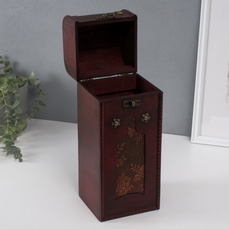 Casket Wood for a bottle "Flowering" 34x12x12.5 cm-1