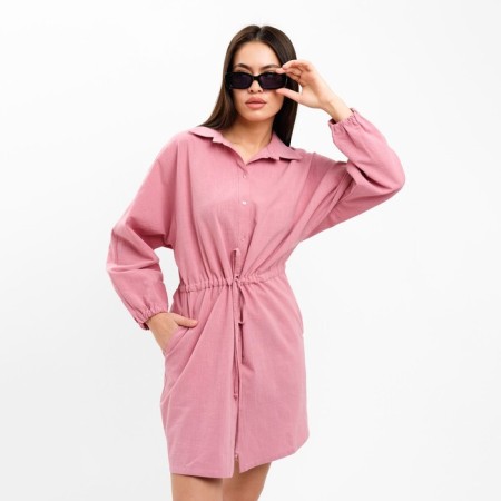 Women's summer dress with kulisk mist size 40-42, pink color-3