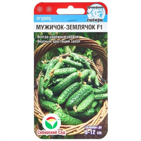 Seeds of cucumber "peasant-earth" F1, bee-legged, 7 pcs