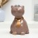 Piggy bank "Cat in a tie" brown, 20x16x16cm