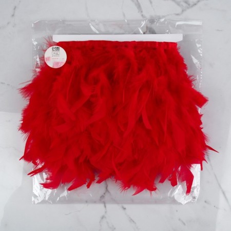 Tesma with feathers turkey, 13-17 cm, 5 ± 0.5 m, red color-5