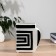 VAZ Coramics Table "Picasso" (manual painting) clear lines, h = 15 cm, black and white