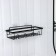 Bath shelf straight, 33 × 12 × 9 cm, black color