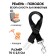 Car seat belt for dogs, 70 x 2.5 cm, black