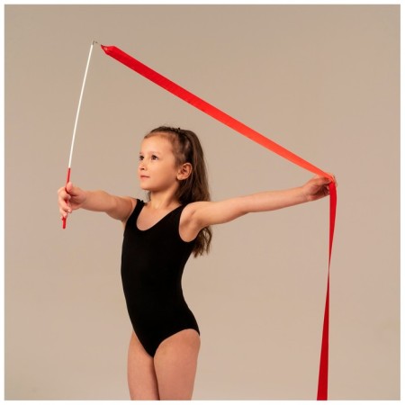 Ribbon for rhythmic gymnastics with a stick Grace Dance, 4 m, color fuchsia-3