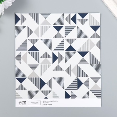 Scrapbooking paper bilateral "Scandinavia" density 180 grams 15.5x17 cm-2