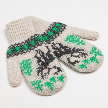 Women's mittens m21 Beige color, river 18