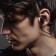 V-21 headphones, wireless, vacuum, microphone, BT5.0, 150 mAh, with a rim for the neck, black