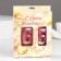 Candle in the cake jubilee "line" (set 2 in 1), number 65 /56, pink metallic, 6.5 cm