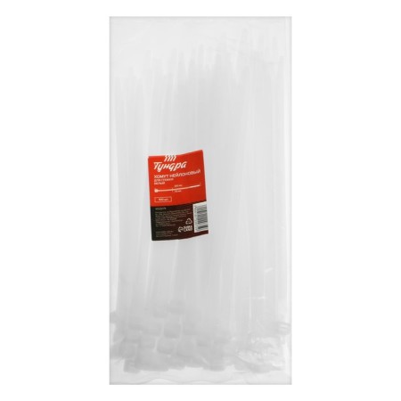 Clot of nylon tundra krep for screed, 7.6x250 mm, white, in packaging 100 pcs.-1