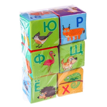 Soft toy “Blue Tractor: Learn the Alphabet”, Cubes, 6 pcs, 10 × 10 cm-4