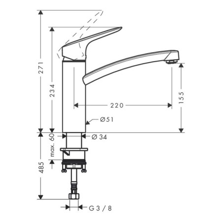 Hansgrohe Logis mixer for kitchen-1
