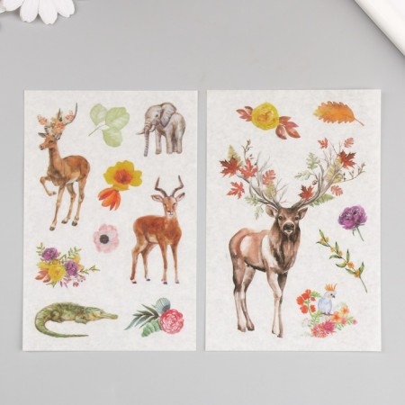 Stick Paper "Forest Deer" set of 6 sheets 18.6x10 cm-1