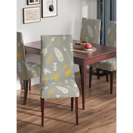 Czech on the chair "Spray arrows with feathers", decorative, velor-2