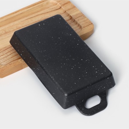 Cast iron pan "Night", 25 × 12 × 3 cm, on a wooden stand-5