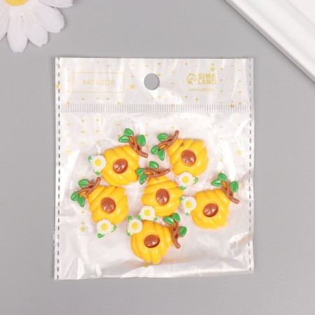 Decor for creativity Plastic "Bee Hive" set 6 pcs 2.8x2.7x0.8 cm-3